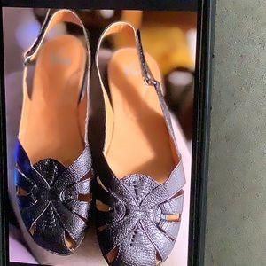 Black YUU Slingback Sandals